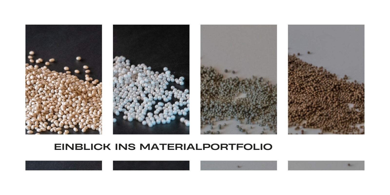 Das Bild zeigt einen Einblick ins Materialportfolio von Sarna Plastec.