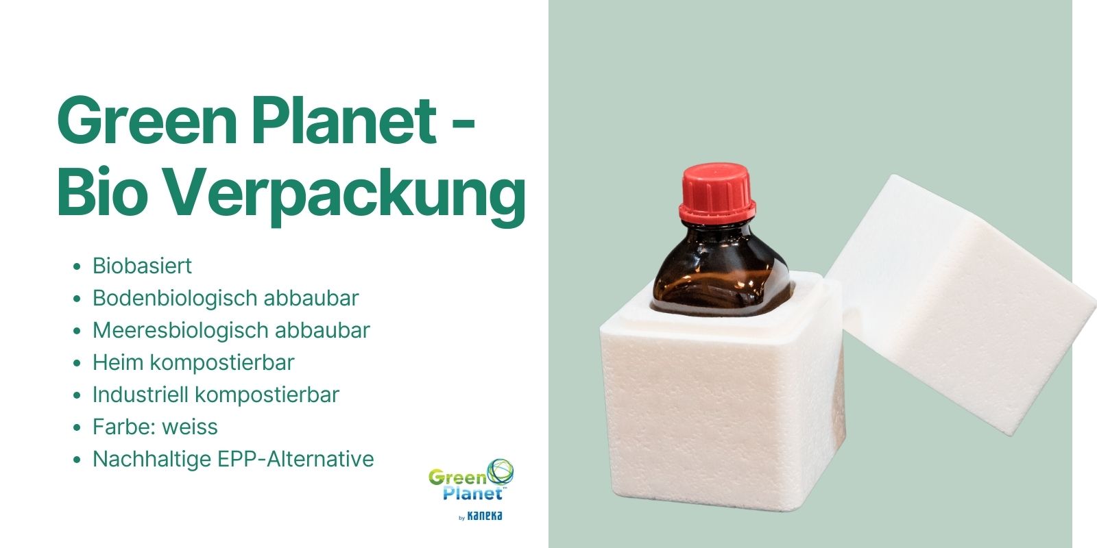 Das Bild zeigt eine Bio Verpackung: Green Planet.